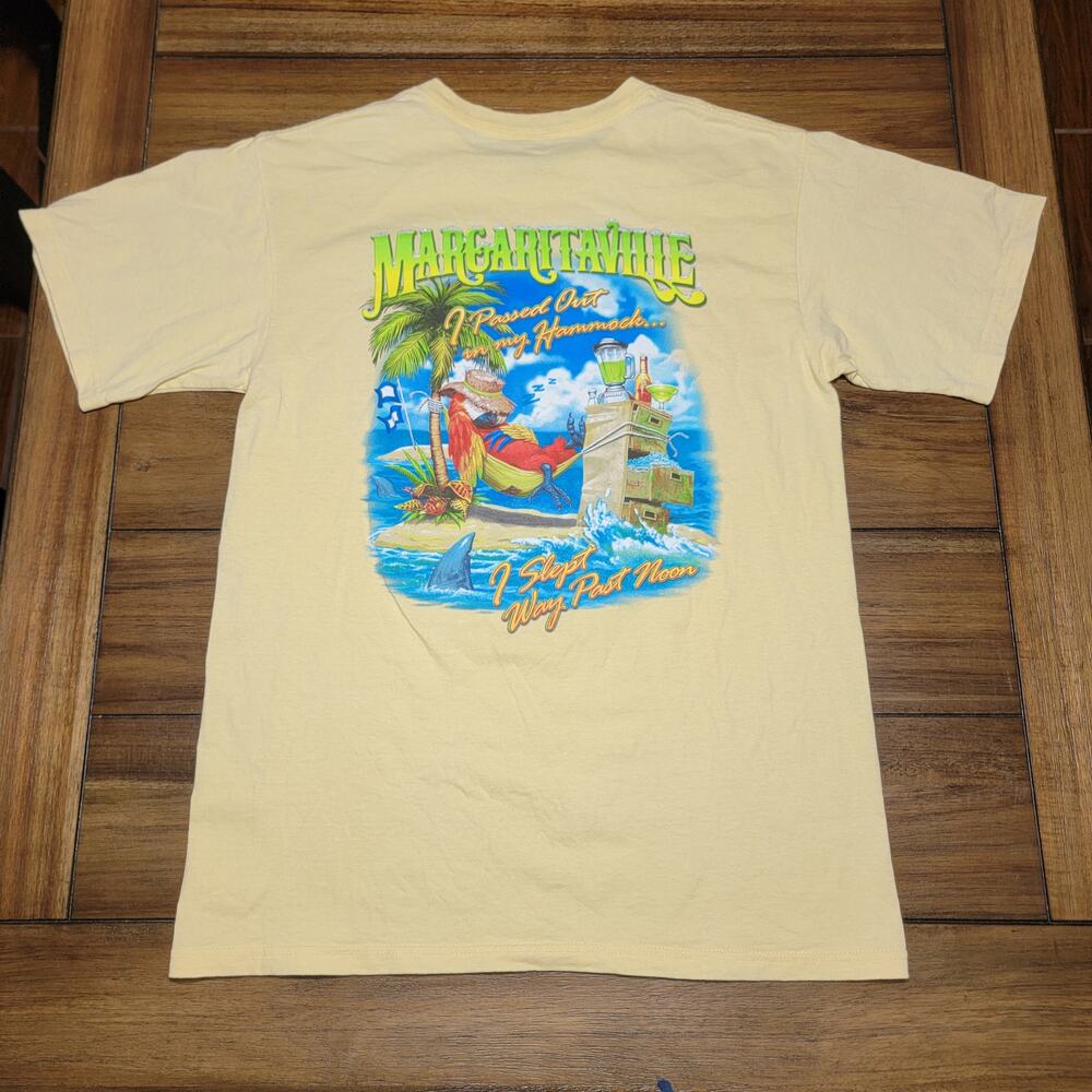 Margaritaville Yellow Unisex Tee "I Passed Out In My Hammock Key West" - Medium